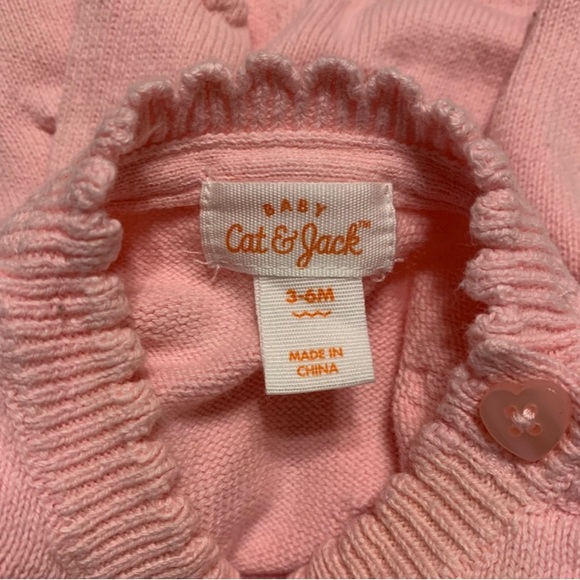 Cat & Jack Pink Sweater 3-6M - Picture 2 of 3